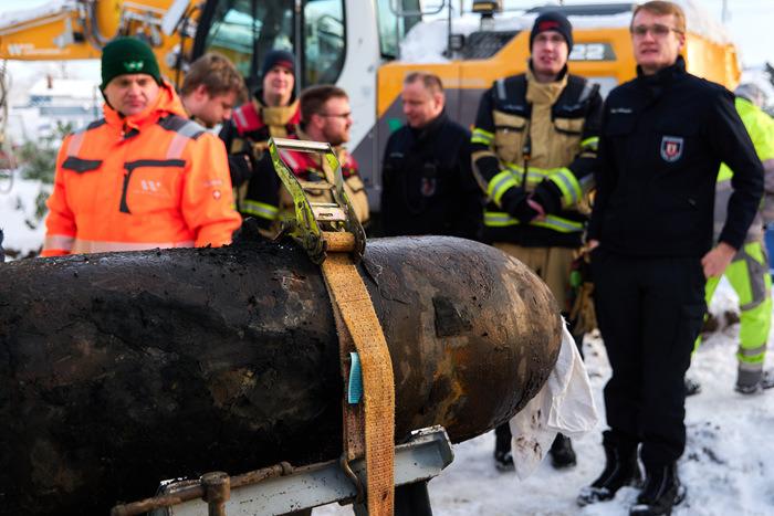 一枚二戰(zhàn)遺留炸彈在德國(guó)韋德爾被拆除