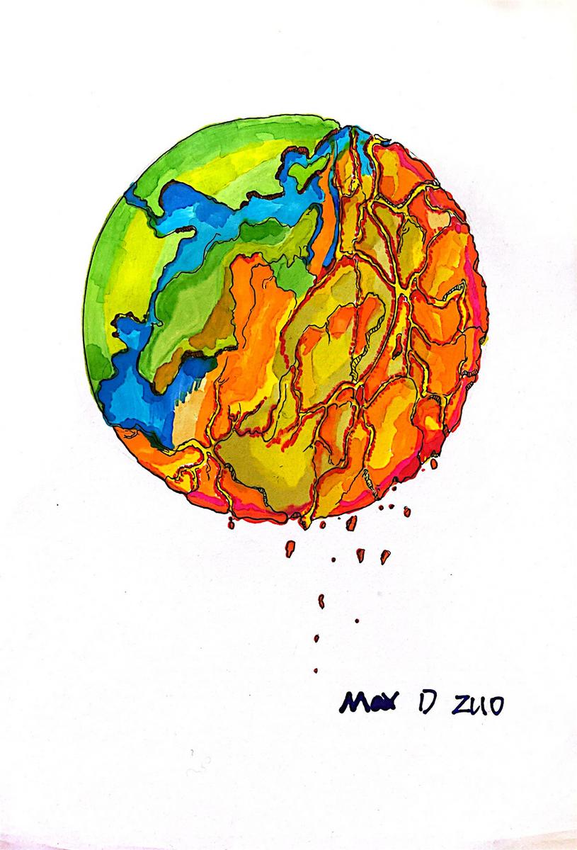 《地球已超載，它沸騰（生氣）了》 Max D Zuo 7歲