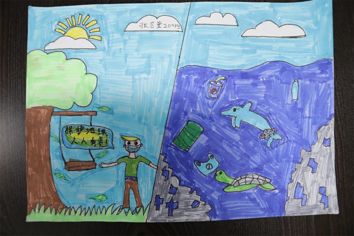 《保護(hù)環(huán)境，人人有責(zé)》 張藝萱  8歲