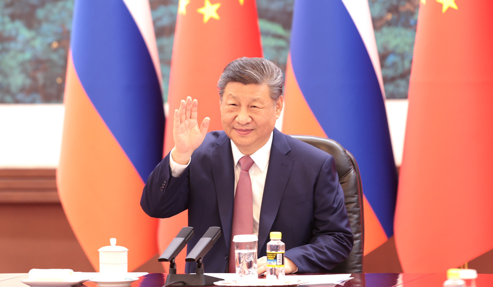 習(xí)近平同俄羅斯總統(tǒng)普京舉行視頻會晤