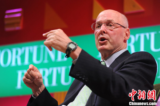 美國(guó)前財(cái)長(zhǎng)保爾森:“習(xí)奧會(huì)”將建立互信增進(jìn)共識(shí)